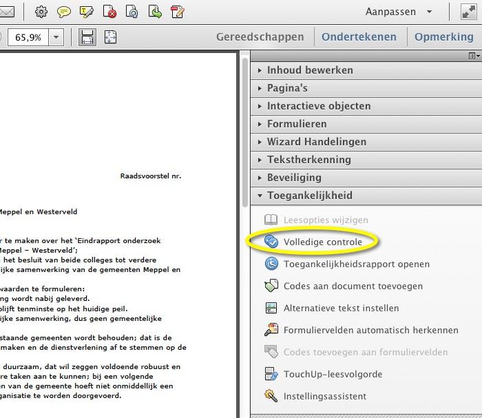 9.3 Stap 3: Documentstructuur gebruiken Kies in linkermenu Paginaminiaturen. Klik hier op een pagina. Selecteer alle pagina's met Ctr-A (Mac: Cmd-A). Ga via rechtermuisknop naar Pagina-eigenschappen.