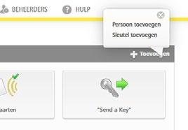 Persoon aanmaken / Sleutel aan een persoon toewijzen Kies op de startpagina Home in de grijze balk van het blok Sleutels & Personen de
