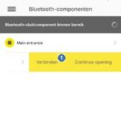 Via NFC: Via Bluetooth: Start de AirKey-app op en klik op het symbool Met component verbinden. Houd de smartphone bij de sluitcomponent in de uitlevermodus.