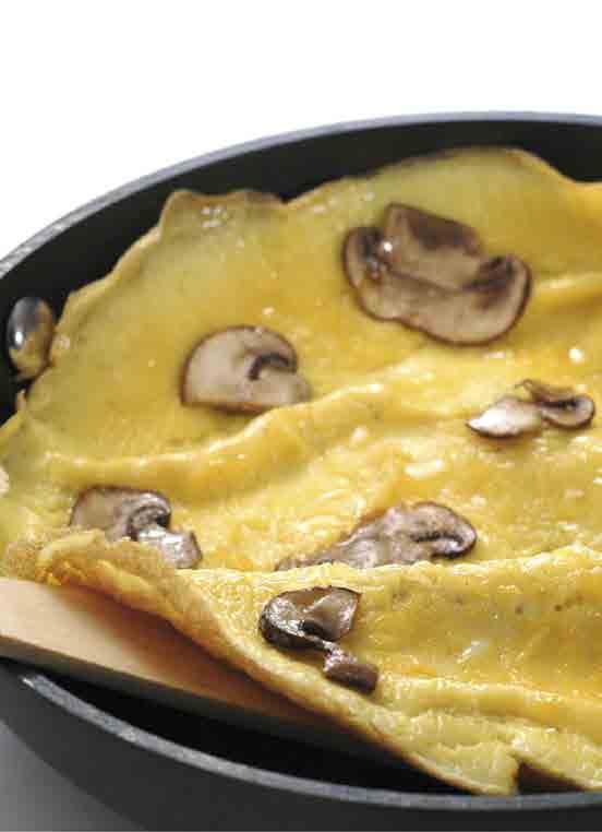 bij je eitje. Gezond eiwitrijke omelet.