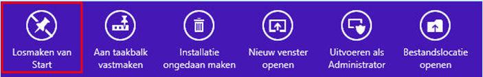bekomen Kies: Losmaken van Start 18 Zelfde menu kunnen we gebruiken om - een toepassing vast te