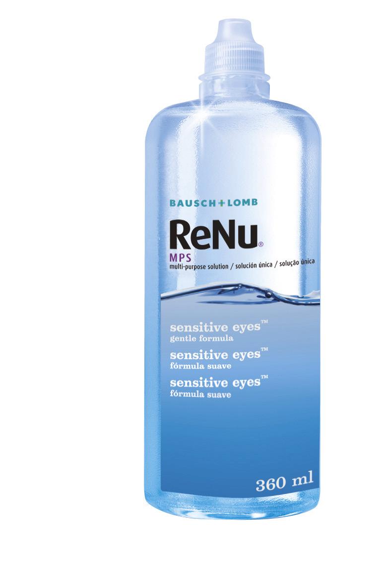 ReNu MPS Sensitive Eyes Alles in één vloeistof voor alle zachte contactlenzen inclusief silicone hydrogel Actieve bestanddelen DYMED