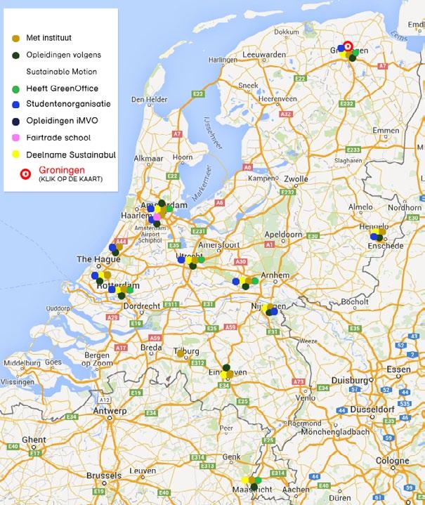 3.8 Universiteiten 18 instellingen 1356 opleidingen 0,25 miljoen leerlingen Netwerk: Studenten voor Morgen Sustainabul Studenten voor Morgen is een koepelorganisatie voor lokale studentenorganisaties