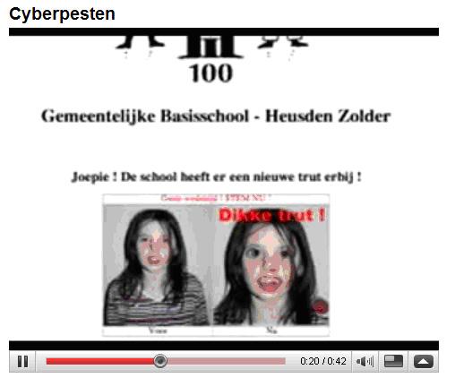 Foto van Kinderen & Jongeren NU 3. Opgroeien met internet? (4) Cyberpesten: o Verschillende vormen: E-mail, chatten, gsm/sms, filmkes, netlog/facebook/etc.