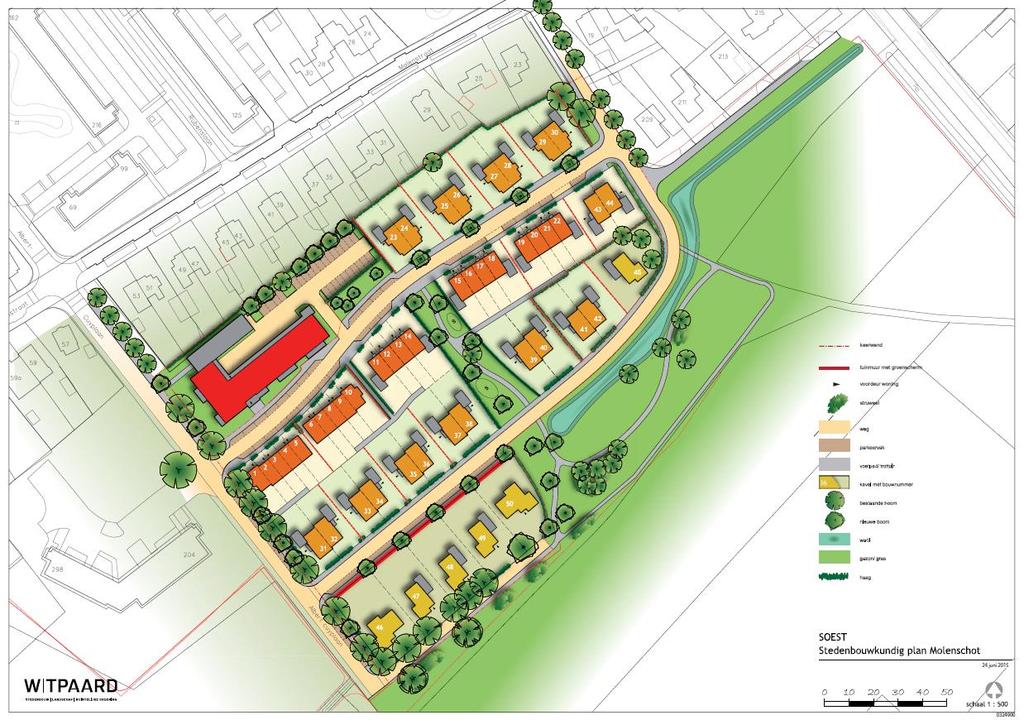 1.4 Stedenbouwkundig plan Het stedenbouwkundig plan voor plan Molenschot is weergegeven