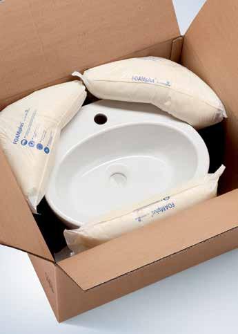 Veilig verpakt met FOAMplus schuimkussens FOAMplus Verpakkingsschuim neemt perfect de vorm aan van de te verpakken producten. Daardoor is de fixering heel stabiel.