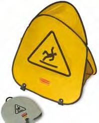 WAARSCHUWING Waarschuwingstekens voor potentiële gevaren en natte vloeren. 2.