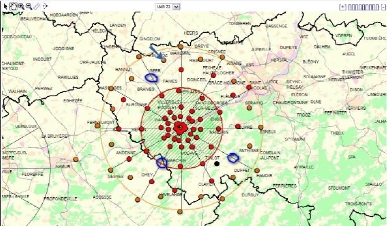 Roadbook Vooraf bepaalde locaties voor directe metingen en monstername Concentrische