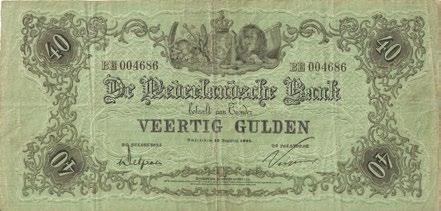 Alm. 83-1a. UNC. 125 70 25 Gulden 1971 bankbiljet. Alm. 84-1a. UNC. 40 71 25 Gulden 1971 bankbiljet.