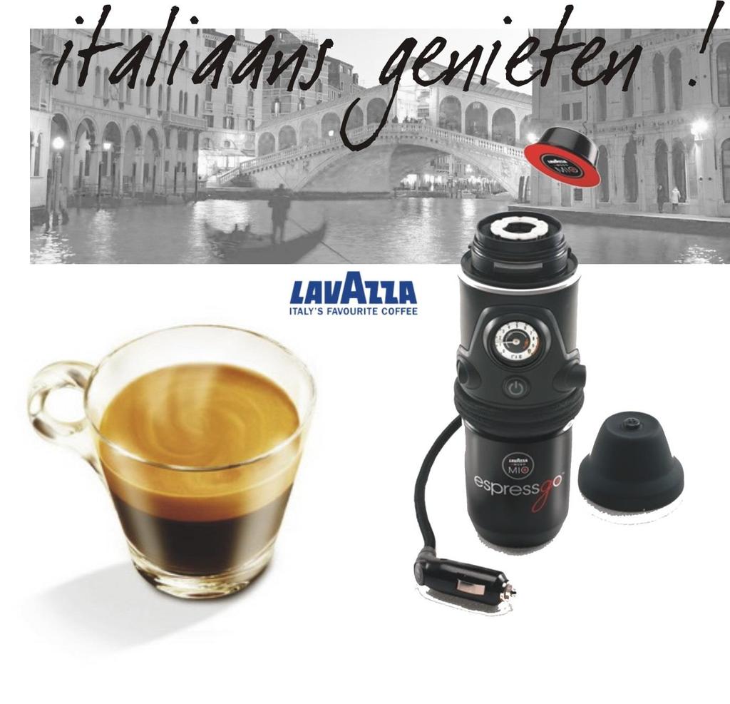 Interieur / espresso apparaat Vanaf nu kunt u ook gewoon in uw bedrijfswagen genieten van heerlijke Italiaanse koffie!