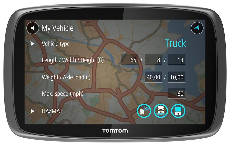 Car electronics / navigatie TomTom PRO Trucker 5000 De TomTom PRO Trucker 5000 is voorzien van een zuignap zodat u de TomTom op uw voorruit kan