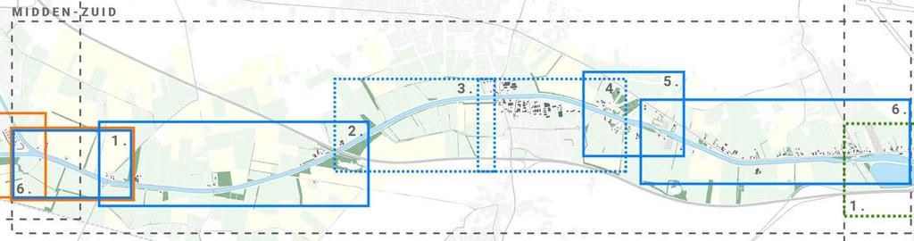 DEELTRAJECT: MIDDEN-ZUID 1 VRIESERWEG - TAARLOSEWEG/JAGERSTRAAT Ten noorden van de splitsing tussen beide kanaaltakken komt de