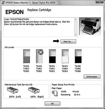 Werken met de printersoftware (Windows) Opmerking: Open het dialoogvenster Monitoring Preferences (Controlevoorkeursinstellingen) en schakel het selectievakje Shortcut Icon (Snelkoppelingspictogram)