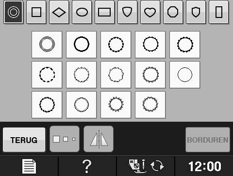 Borduren d Kdervormen Kderptronen Onder in het sherm vershijnen diverse kderptronen met de geseleteerde vorm. Druk op de toets vn het kderptroon dt u wilt orduren.