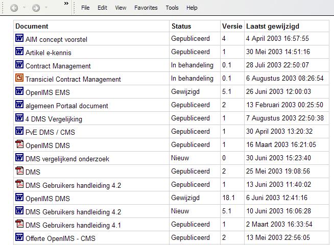 Een gebruiker kan deze rapportage afdrukken, via een bookmark toevoegen/opslaan in zijn favorieten in de webbrowser, of via Drag & Drop / knippen en plakken en als hyperlink in een e-mail verwerken