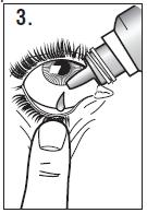 Laat de tip van de fles ter voorkoming van infecties niet in contact komen met uw oog of iets anders. Doe de dop terug op de fles en sluit de fles meteen na gebruik af.