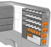 Volume - Volume Wielbasis - Wheelbase Jaar - Year 13 m³ 4035 mm 2014 21 Heeft u uw ideale inrichting niet gevonden? Dan wendt u zich aan onze vakmensen voor bedrijfswageninrichtingen.