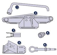 krijgen tot het gereedschap. Beschikbaar gereedschap Dit gereedschap is specifiek voor uw auto en kan, afhankelijk van de uitvoering van uw auto, verschillen. Gebruik het niet voor andere doeleinden.