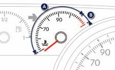 Controle tijdens het rijden Koelvloeistoftemperatuurmeter Motorolietemperatuurmeter De temperatuur en de druk in het koelcircuit beginnen na enkele minuten rijden te stijgen.