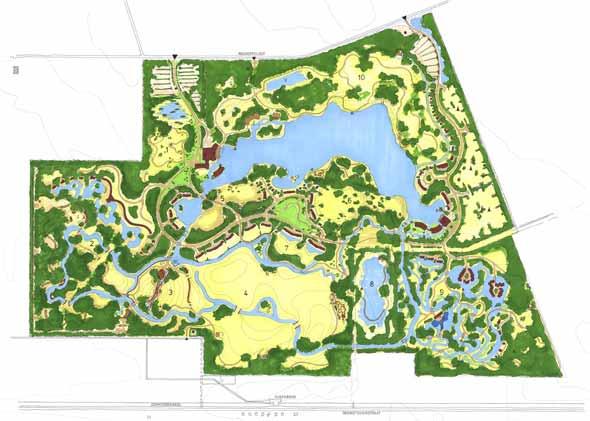 Beoogde ontwikkeling, alternatieven en varianten 7 Figuur S2 Schetsvoorstel WildLife ParkResort 2005 (hoofdkenmerken inrichting) Natuurwaarden In het ontwerp voor het WildLife ParkResort is rekening