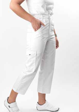 jeans-pantalon, enkel model, elastiek in de rug, keycord, trekkoord in de taille,  Getoond model:
