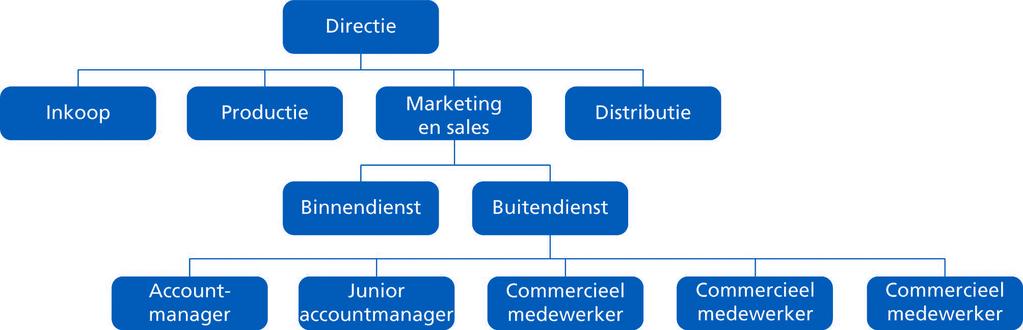 Voorbeeld van een organigram. Varianten Natuurlijk zie je in de praktijk allerlei varianten op dit organisatieschema.