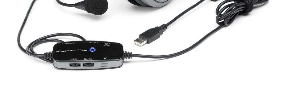 Headset USB-aansluiting Verbind de USB-aansluiting (1) met een