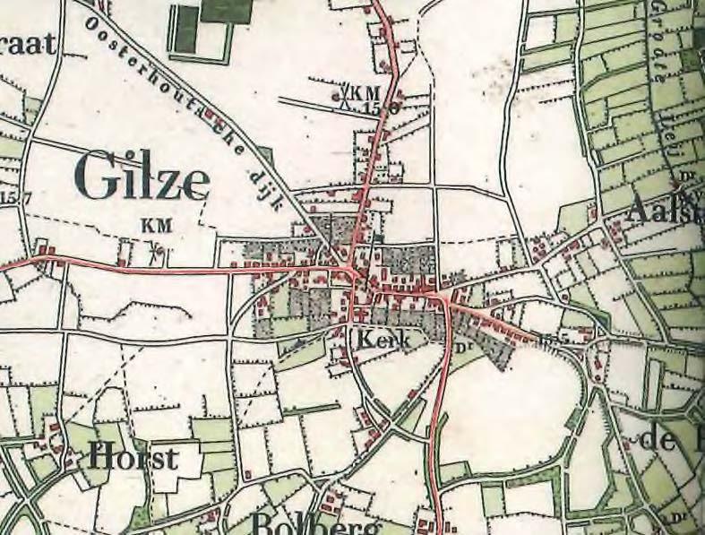 Hoofdstuk 3 Beschrijving bestaande situatie 3.1 Historische ontwikkeling Gilze is een karakteristiek, kleinschalig dorp dat haar historische karakter grotendeels behouden heeft.
