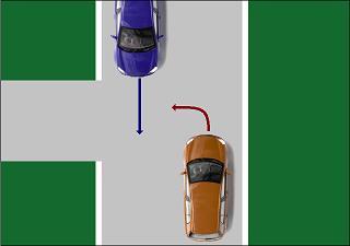 niet geregeld wordt door een bevoegd persoon of door verkeerslichten.