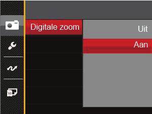 Digitale zoom Schakel de digitale zoom in of uit. 56 3.