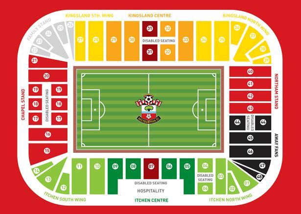 Stadioninfo Zoals gezegd speelt Southampton FC haar thuiswedstrijden momenteel in het St. Mary s stadium. In 2001 verving dit stadion het oude Dell Stadium.