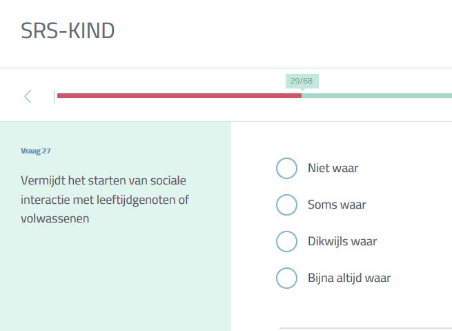 Hoe hoger de score, hoe hoger de ernst