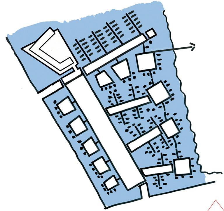 Schematische hoofdopzet De Watertuinen als basis voor stedenbouwkundige eenheden 5 1.