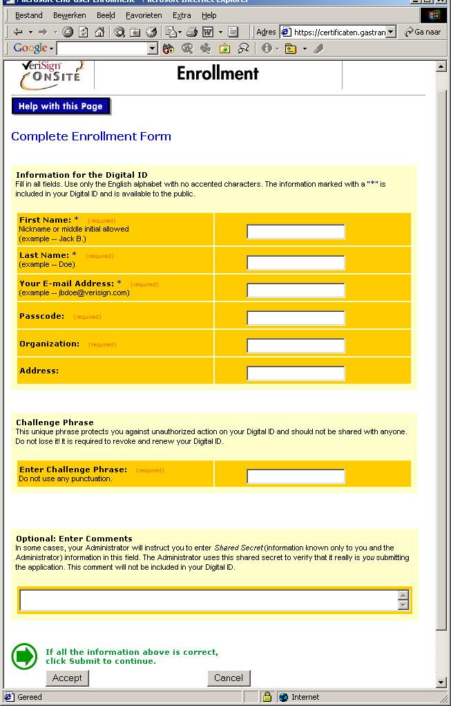 How to install your certificate, ((& ( ) (( 1 1 )(',1 17& ).