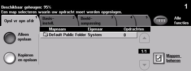 Selecteer [Alleen opslaan] als u uw document wilt opslaan zonder het af te drukken.