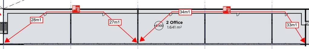 Figuur 19: Plattegrond kantoor warehouse 2 1 e verdieping links met