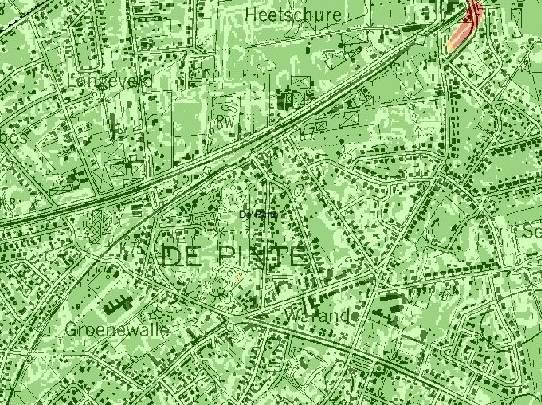 Figuur: Overstromingsgevoelig gebied Figuur: Winterbedkaart Figuur: Hellingenkaart donkergroen: < 0,5 _ licht groen 0,5-5 Figuur: Grondwaterstromingsgevoelige kaart licht