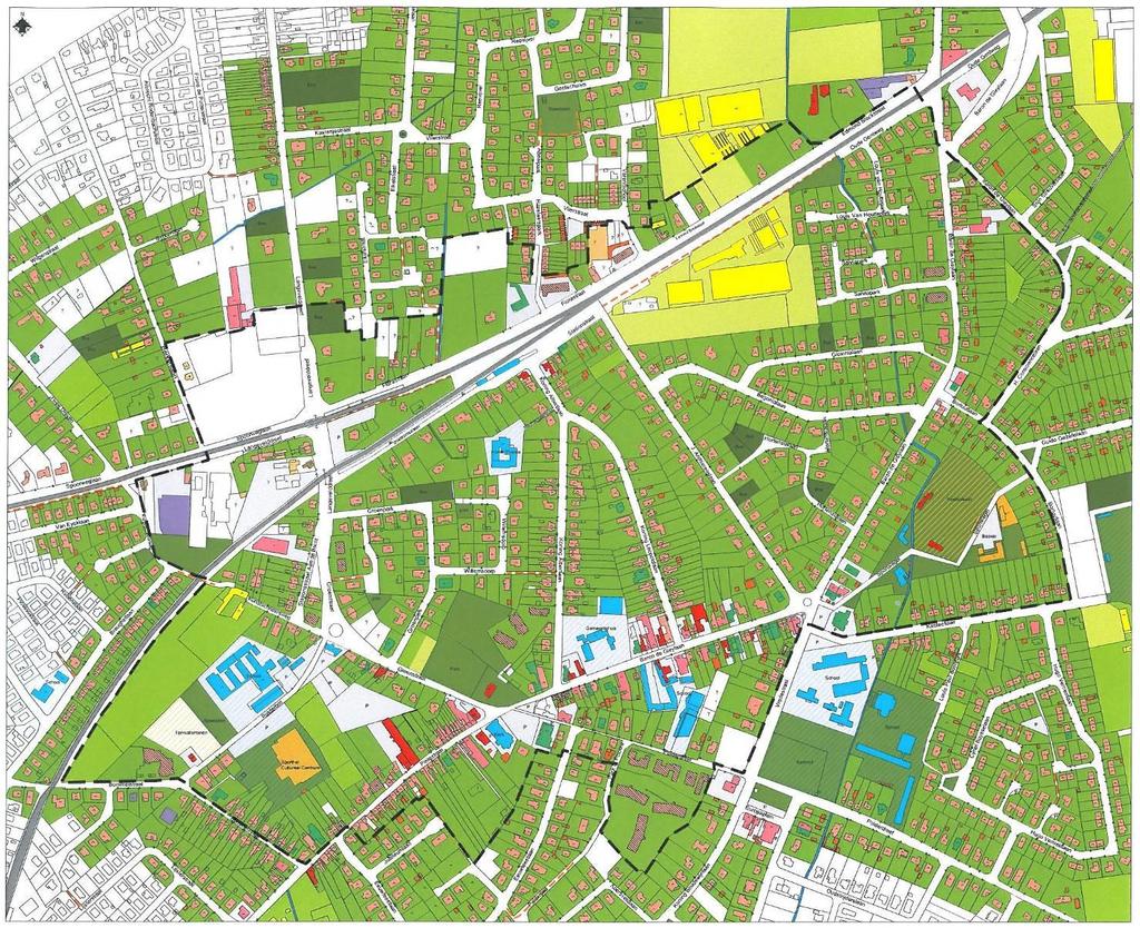 plantsoendienst station sportwegel school OCP park Viteux kerk gemeente huis school school Figuur: Bestaande toestand Centrumbocht I