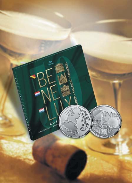 50 jaar Benelux Parlement Een numismatische topper van formaat: de BENELUX EUROSET 2005 is een gemeenschappelijke uitgifte van de Koninklijke Munt van België, de Koninklijke Nederlandse Munt en de