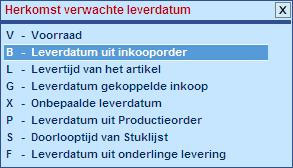 Info popup In sommige velden kan een code gebruikt worden om in het kort een bepaalde inhoud aan te