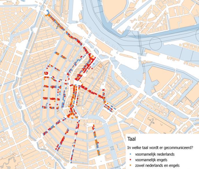 Engels taalgebruik op de Dam en in Magna Plaza Bij communicatie-uitingen in andere talen wordt gedacht aan menukaarten die in meerdere talen zijn opgesteld, personeel dat potentiele klanten in het