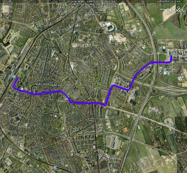 De Binnenstadsas Een elementaire schakel in het net. Deze lijn dient in latere fase als ontsluiting naar Overvecht en Zuilen en is de tweede verbinding met de Uithof, later ook Zeist en Driebergen.