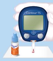 Testen Testen met controlevloeistof 16 Testen met controlevloeistof Gebruik alleen Bayer CONTOUR TScontrolevloeistoffen (Normaal, Laag of Hoog) met uw CONTOUR TS-bloedglucosemeter.
