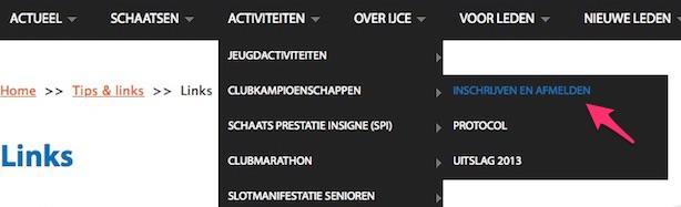 5. Hoe meld ik mij aan? Voor de clubkampioenschappen, het Kleine Banen Toernooi en de KNSB wedstrijden meld je je individueel aan.