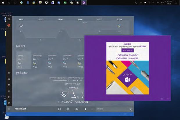8 Hoofdstuk 1 Welkom bij Windows 10 opent het startmenu door linksonder in het scherm op het Windowspictogram te klikken of te tikken.