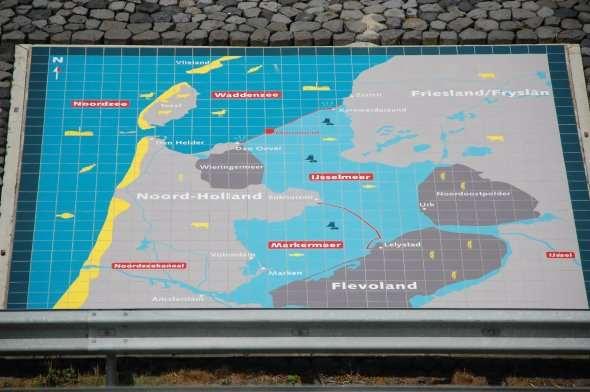 Monumenten op de Afsluitdijk De kaart van het