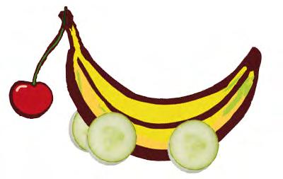 15 min 60 min Les 5 De bananenraceauto Doelen De leerlingen: weten dat een gezonde traktatie niet te groot is en voornamelijk bestaat uit groente of fruit bedenken zelf een gezonde traktatie
