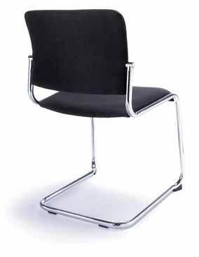 Vergaderstoel Louis Stoffengroep Moderne stoel met 4 poten of slede-onderstel. Gestoffeerde zitting en ruggensteun. Model Louis kan gekozen worden of zonder armsteunen.