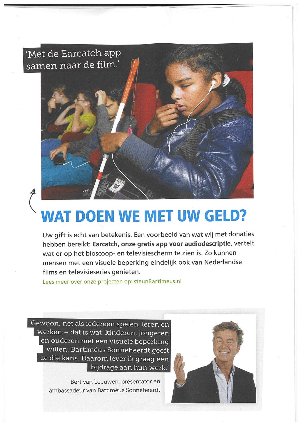 (WATDOEN WE MET UW GELD? Uw gift is echt van betekenis.