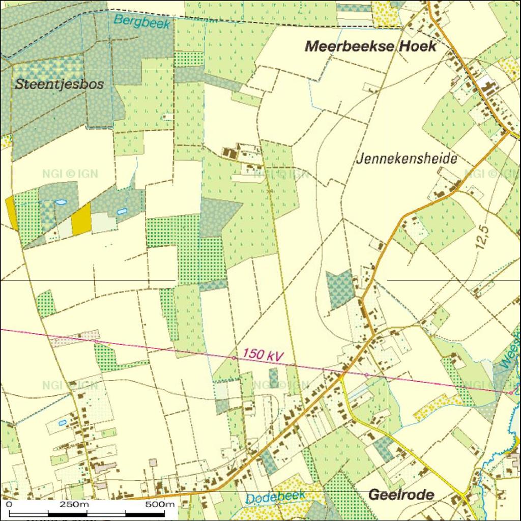 Figuur 1: Topografische kaart leefomgeving 1: 10 000 Topografische kaart leefomgeving - 1: 10 000 Bron: http://www.ngi.be/topomapviewer/public?